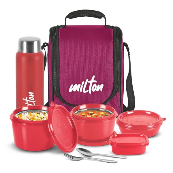 MILTON Pro Lunch Box stainless steel containers with insulated Fabric Jacket, Microwave Safe - Image 8