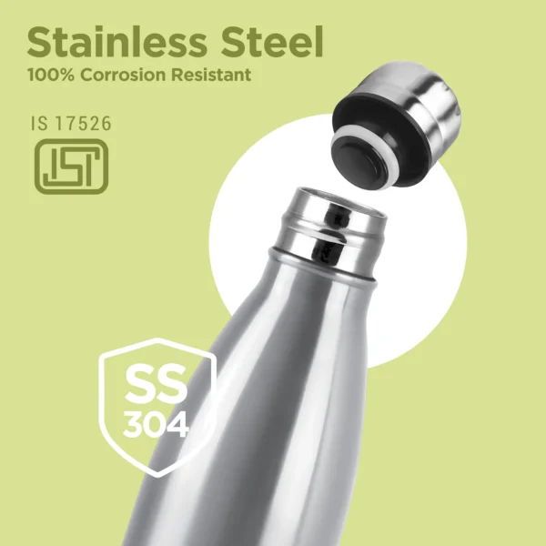 Milton Duo DLX  Thermosteel Water Bottle, 24 Hourr Hot and Cold I Leak Proof Lid - Image 3