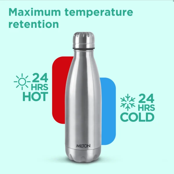 Milton Duo DLX  Thermosteel Water Bottle, 24 Hourr Hot and Cold I Leak Proof Lid - Image 4