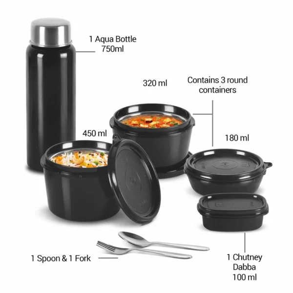MILTON Pro Lunch Box stainless steel containers with insulated Fabric Jacket, Microwave Safe - Image 5