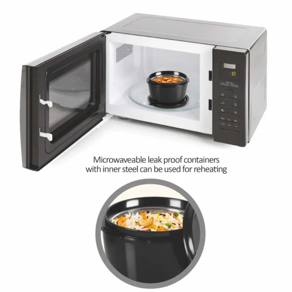 MILTON Pro Lunch Box stainless steel containers with insulated Fabric Jacket, Microwave Safe - Image 6